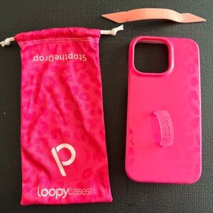 iPhone 14 Pro Max Loopy Case Leopard Pink